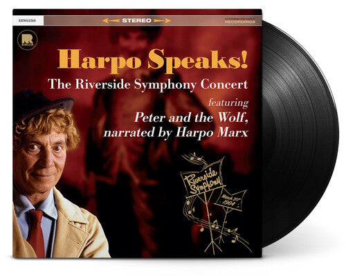 Album cover for Harpo Marx - Harpo Speaks! The Riverside Symphony Concert Featuring Peter And The Wolf on vinyl lp