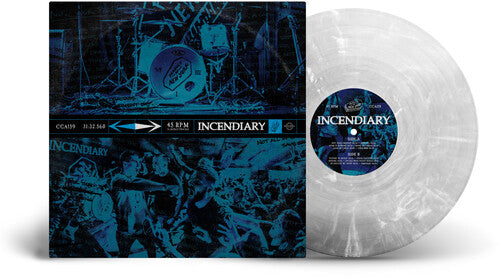 Album cover for Incendiary - Product Of New York on clear with white marble vinyl lp