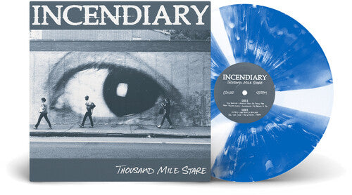 Album cover for Incendiary - Thousand Mile Stare on blue & white vinyl lp