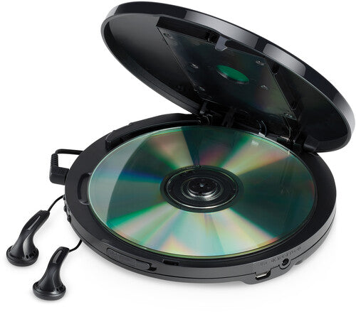 CD-60R-BT Portable CD Player Bluetooth FM Radio 60 Second Anti-skip (Black)