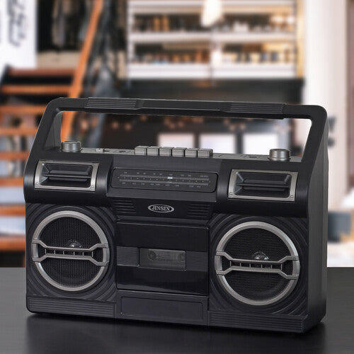 Jensen MCR-500 Portable Boombox Cassette Player/Recorder AM/FM Radio