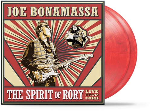 Album cover for Joe Bonamassa - Spirit of Rory Live from Cork on swirl transparent red & black vinyl 2lp