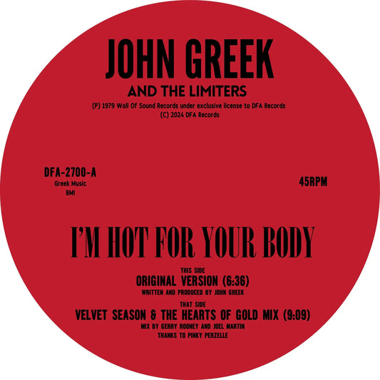 John Greek And The Limiters - I'm Hot For Your Body [12" Vinyl Single