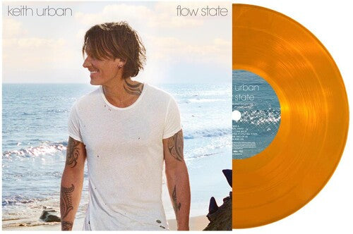 Album cover for Keith Urban - flow state on translucent orange vinyl lp