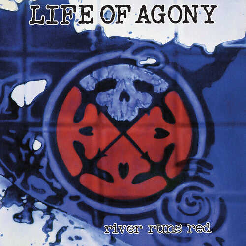 Album cover for Life of Agony - River Runs Red on clear with red & blue swirl vinyl lp