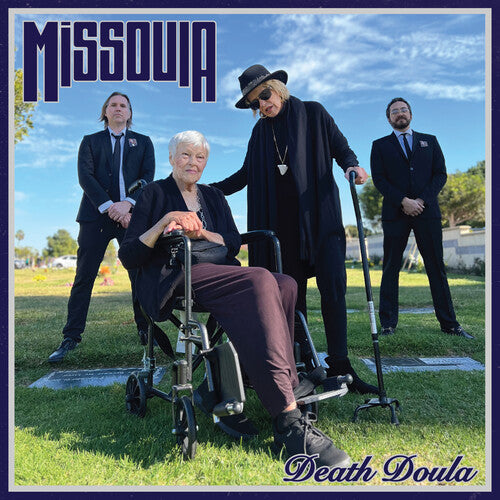 Album cover for Missoula - Death Doula on blizzard colored vinyl lp