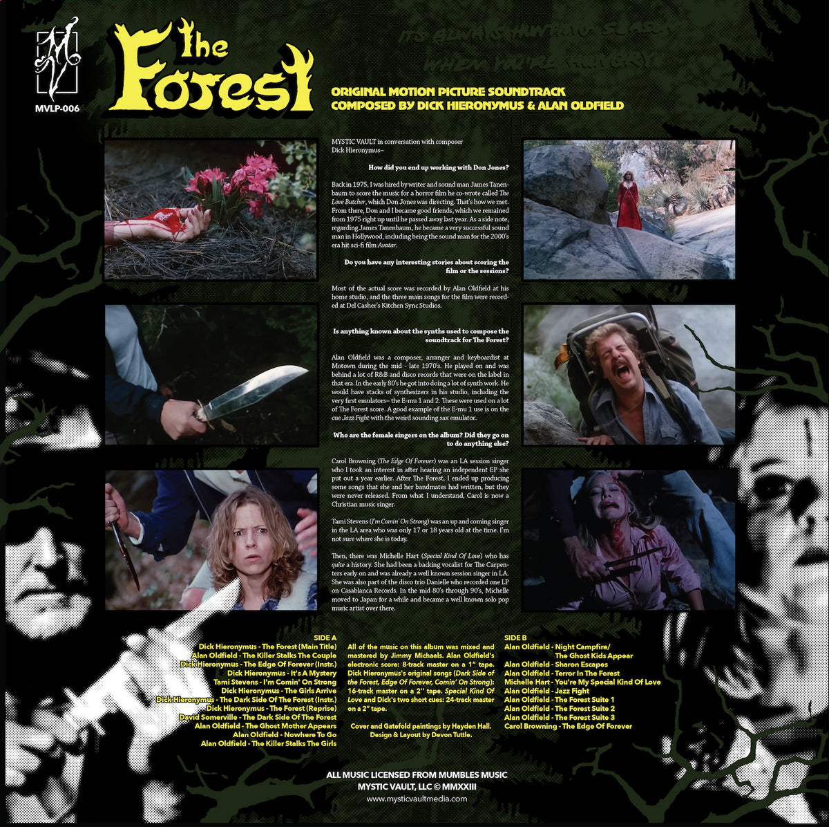 Dick Hieronymus & Alan Oldfield - The Forest (Original Motion Picture Soundtrack) back cover