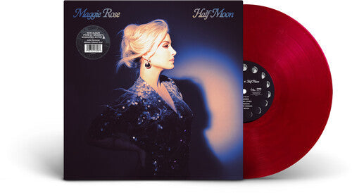 Album cover for Maggie Rose - Half Moon on maroon colored vinyl lp