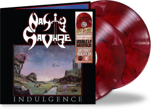 Album cover for Nasty Savage - Indulgence / Abstract Reality on red colored vinyl lp