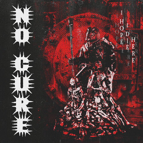 Album cover for No Cure - I Hope I Die Here on 2x7" silver vinyl