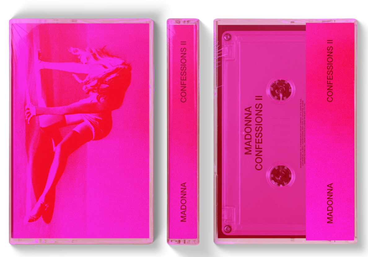 Album cover for Madonna - Confessions II on translucent pink cassette