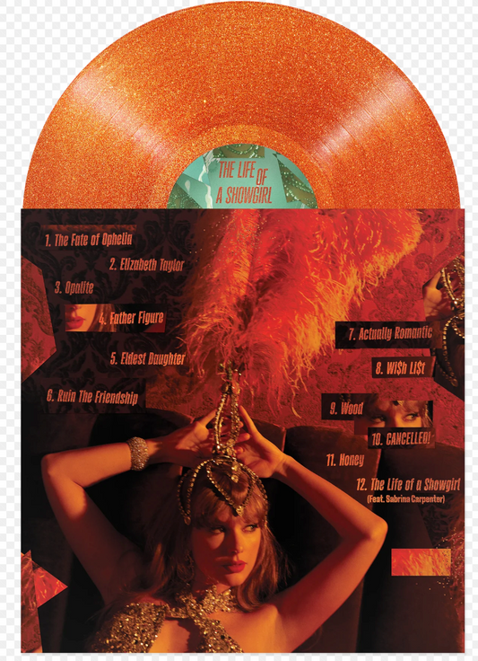 Taylor Swift — The Life of a Showgirl — back sleeve and disc