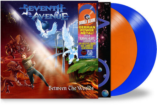 Album cover for Seventh Avenue - Between The Worlds on orange & blue vinyl 2lp