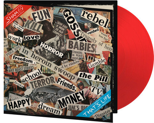 Album cover for Sham 69 - That's Life on translucent red audiophile vinyl lp