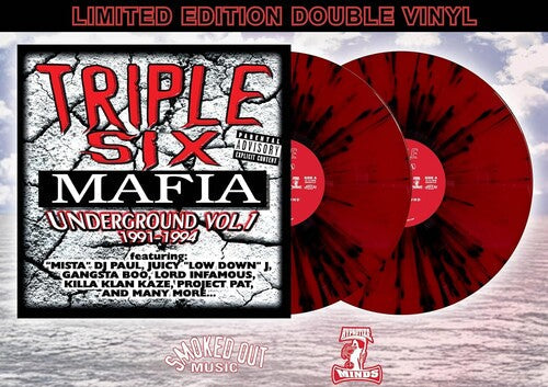 Album cover for Triple Six Mafia - Underground, Vol. 1: 1991-1994 on red black splatter vinyl lp