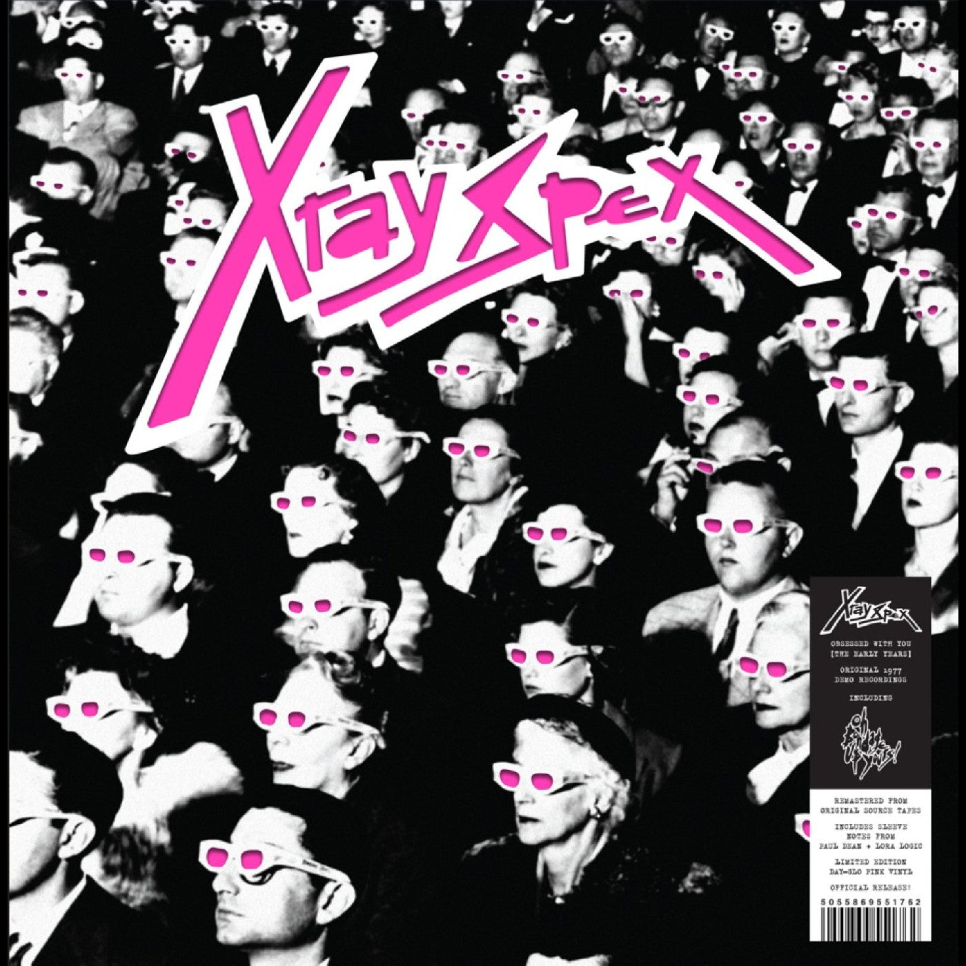Album cover for X-Ray Spex - Obsessed With You (The Early Years) on day-glo pink vinyl