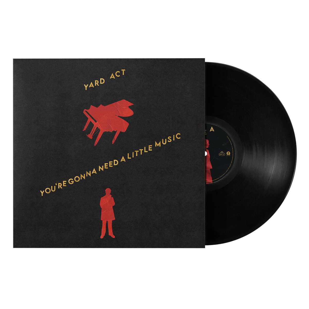 Album cover for Yard Act - You’re Gonna Need A Little Music on reverse board black paper 12" vinyl lp