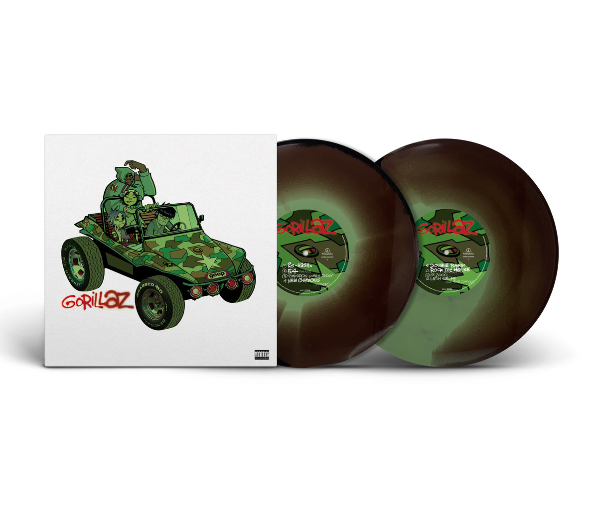 Gorillaz Camouflage Green Brown Black Vinyl 2LP