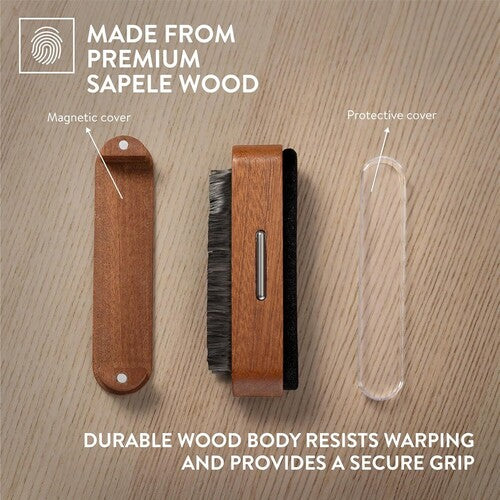 Big Fudge 2-in-1 wooden record brush - view 2