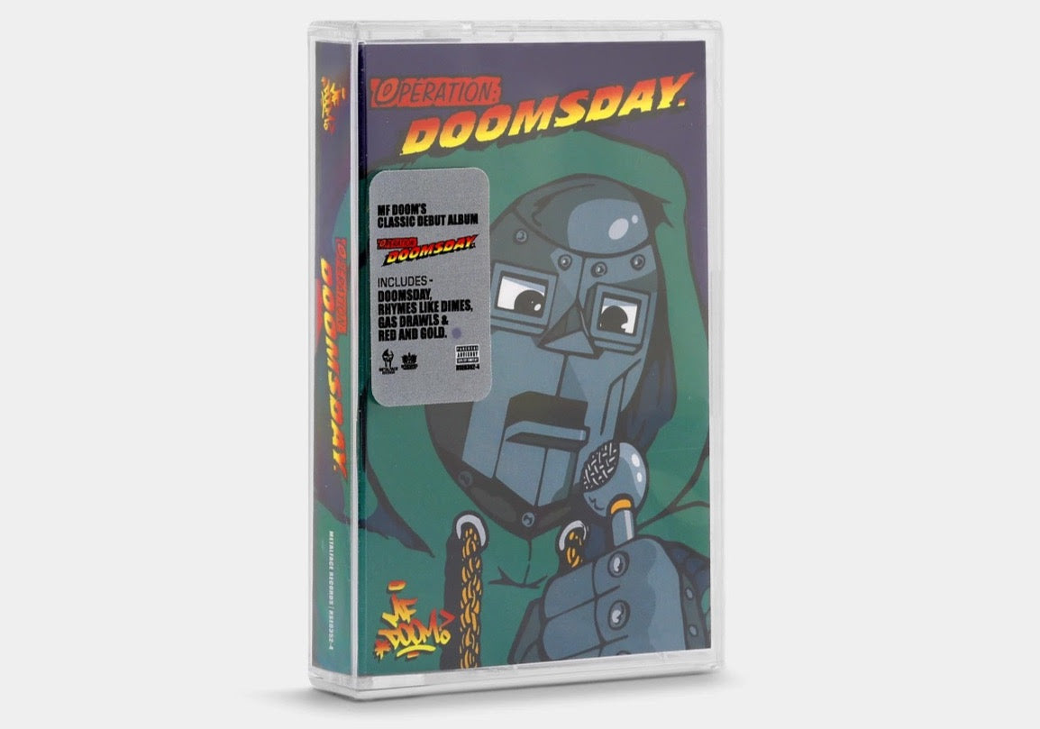 Album cover for MF Doom - Operation Doomsday on explicit cassette