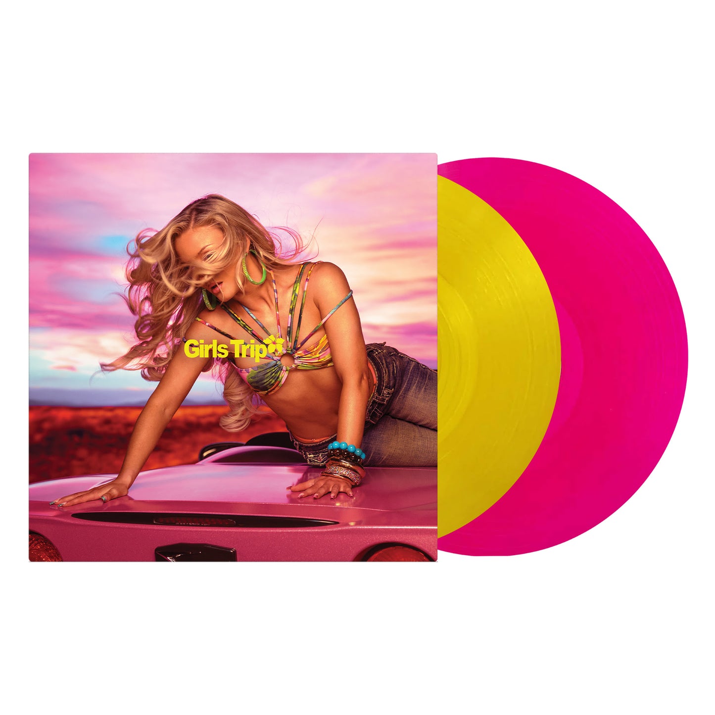 Album cover for Zara Larsson - Midnight Sun: Girls Trip on yellow & pink vinyl 2lp