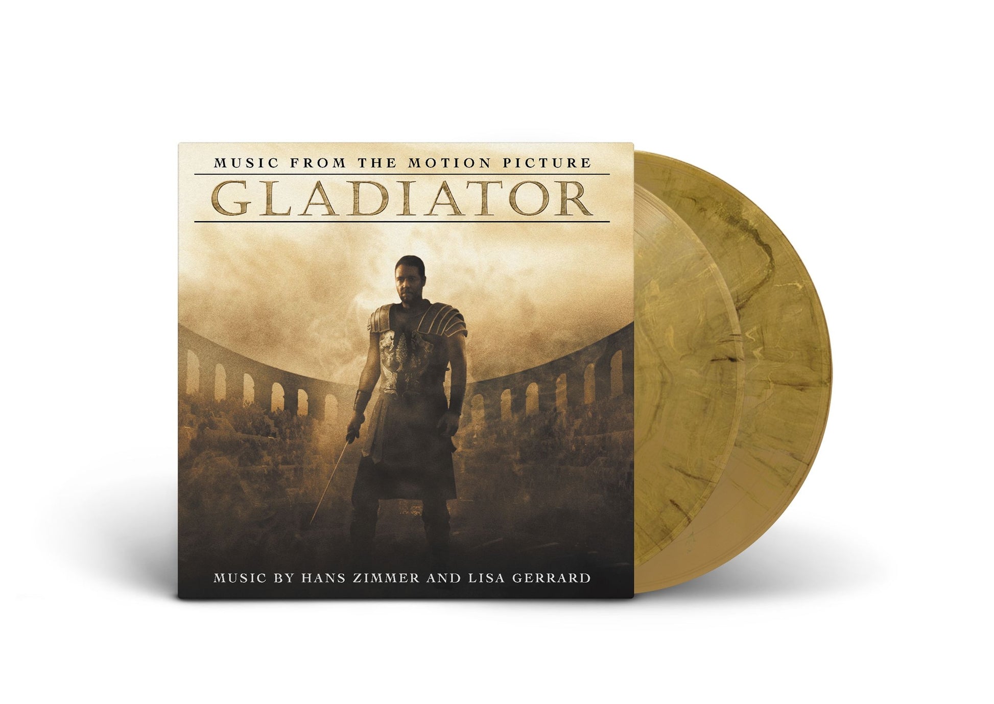 Gladiator original soundtrack gold marble vinyl album cover