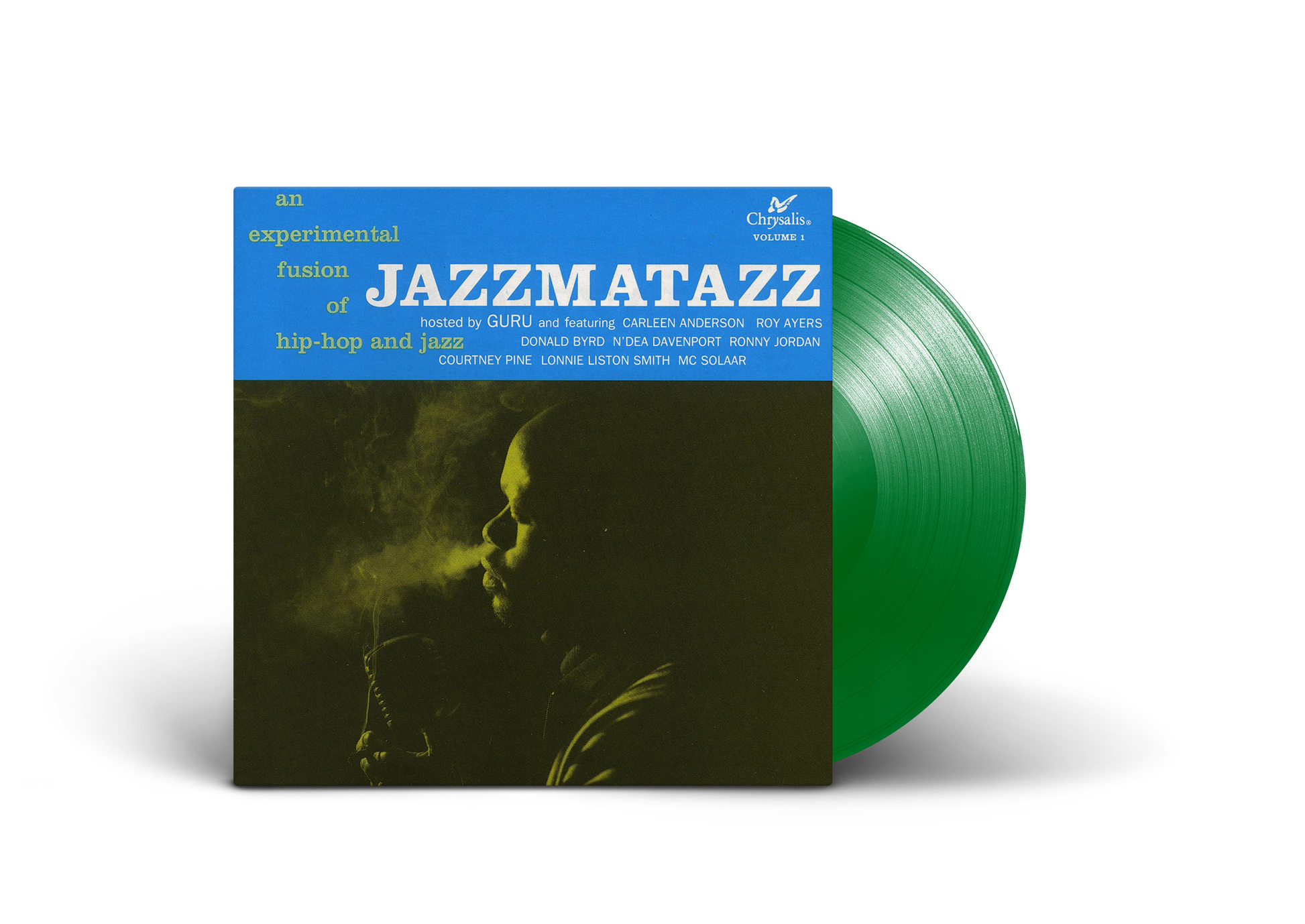Guru - Jazzmatazz Volume 1 opaque green vinyl album cover
