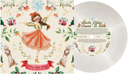 Laufey — A Very Laufey Holiday: Santa Claus Is Comin' to Town [7"]; artwork and packaging