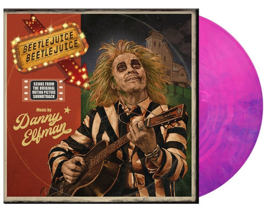 Beetlejuice Beetlejuice (Score) [LP] (Pink & Purple Mixed Colored Vinyl, exclusive art print insert)