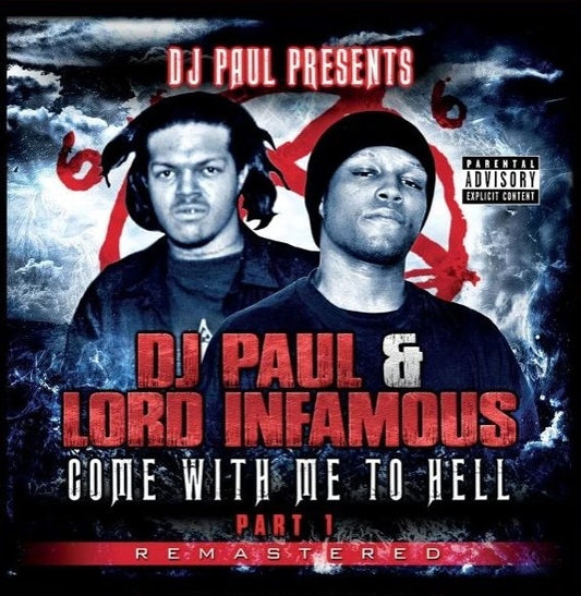 DJ Paul & Lord Infamous – Come With Me To Hell: Part 1 (Remastered) [Ultra Clear Glitter & Red Smoke LP] cover artwork