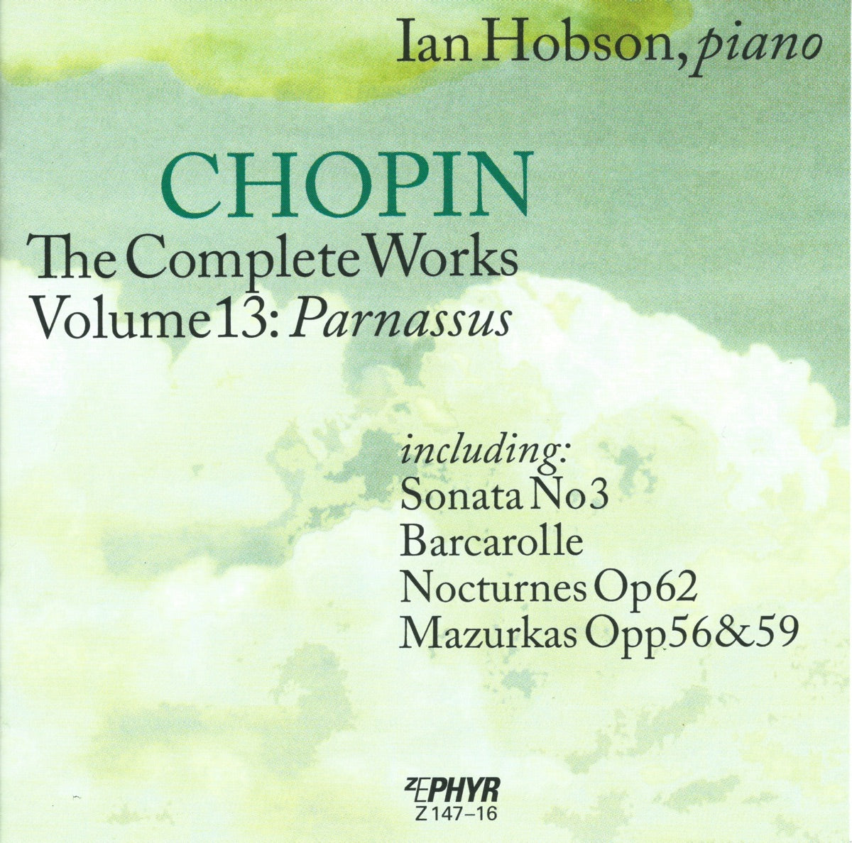 Ian Hobson – Chopin: The Complete Works, Vol. 13 – Parnassus [CD] cover artwork