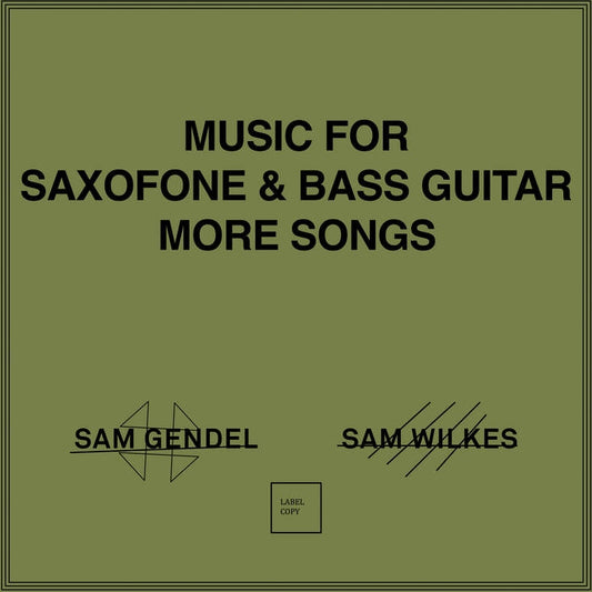 Music For Saxofone & Bass Guitar More S [LP]