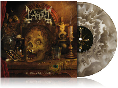 Mayhem — Liturgy of Death [Black Ice Ghost LP]; artwork and packaging