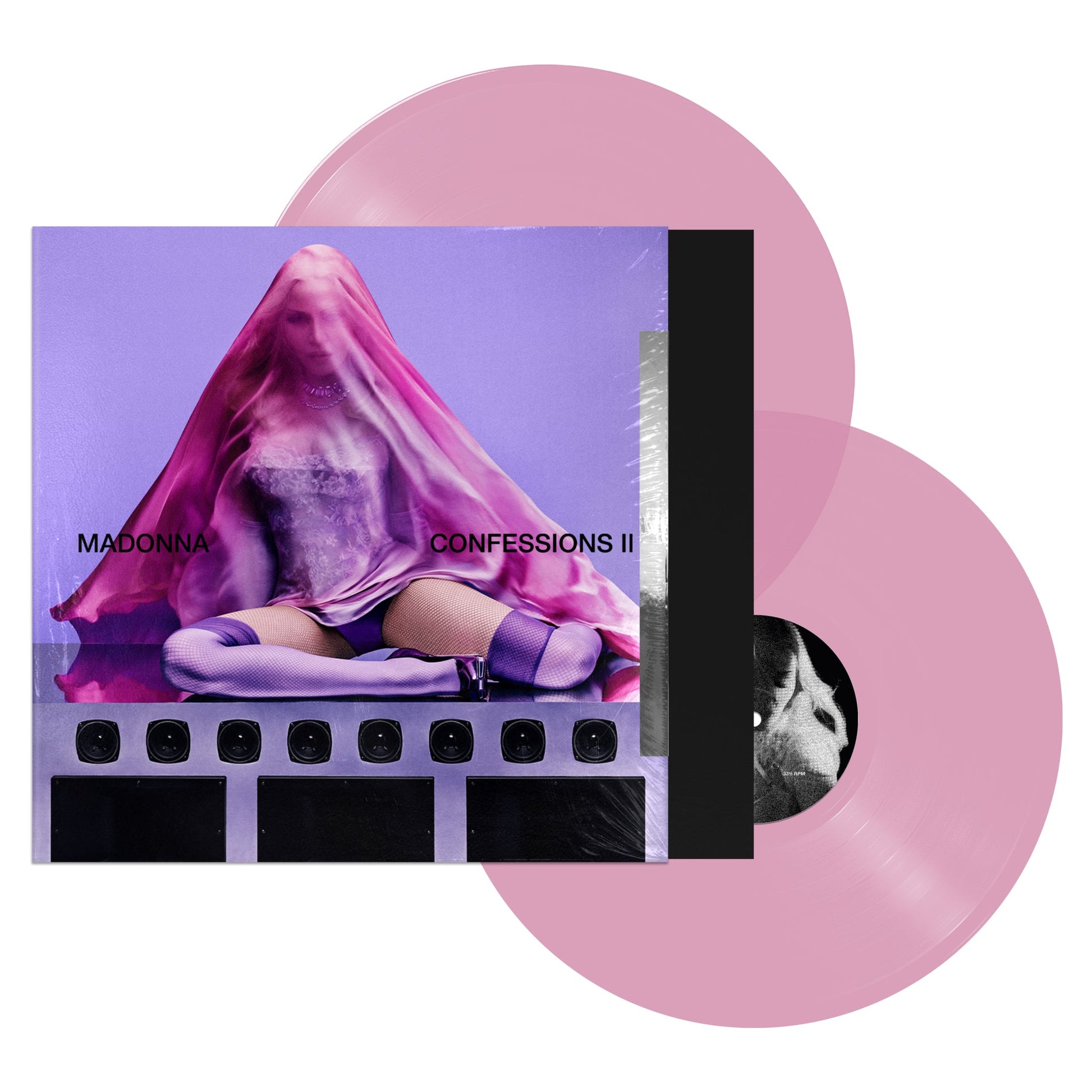 Madonna Confessions II translucent pink vinyl 2LP album cover