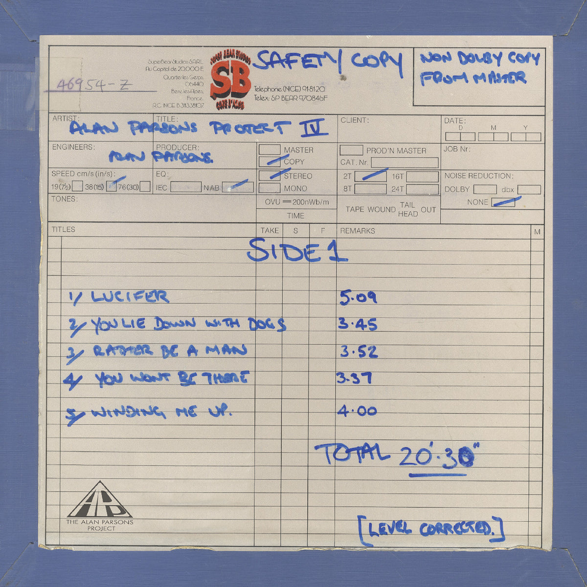 The Alan Parsons Project – Eve (Work In Progress) [Clear LP] cover artwork