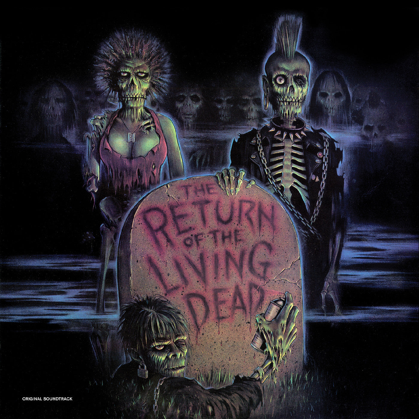 The Return of the Living Dead Original Soundtrack Radioactive Green with Brown Tarman Splatter Vinyl LP