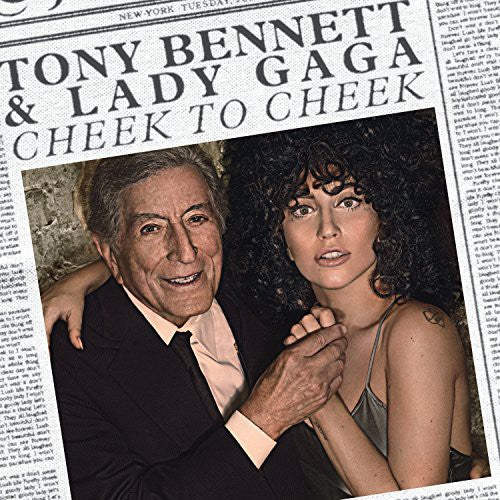 Tony Bennett and Lady Gaga – Cheek to Cheek album cover with newspaper-style typography