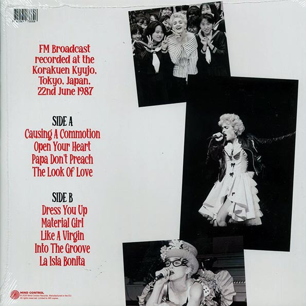 Madonna - Tokyo 1987 [LP] back cover