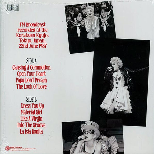 Madonna - Tokyo 1987 [LP] back cover