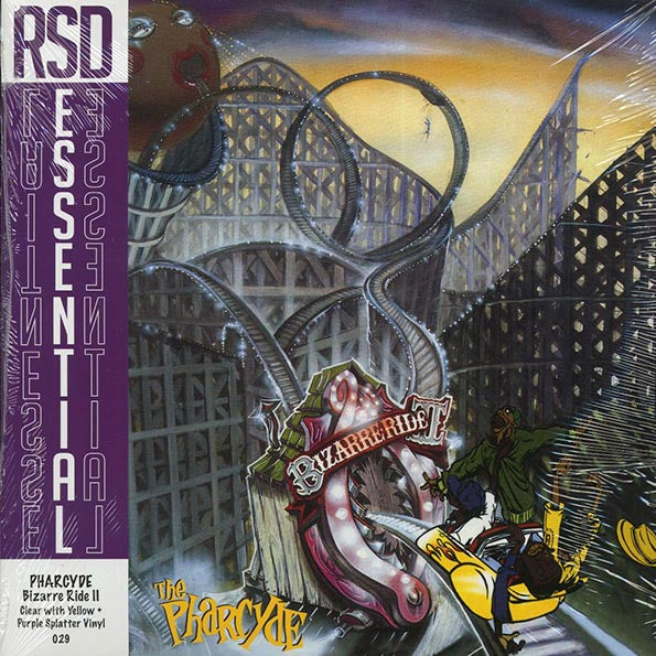 The Pharcyde – Bizarre Ride II The Pharcyde [RSD 2023 Clear/Yellow/Purple Splatter 2LP + OBI] cover artwork