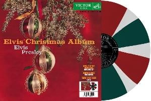 Elvis Presley — Elvis’ Christmas Album [Red/White/Green LP] — record and packaging