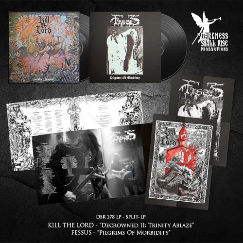 Kill The Lord & Fessus - Decrowned II: Trinity Ablaze / Pilgrims Of Morbidity [LP] — cover artwork