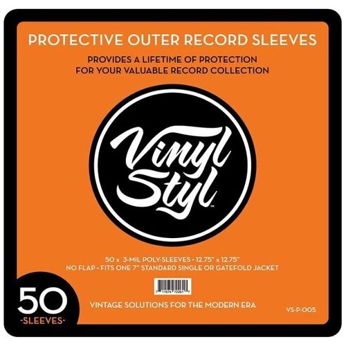Vinyl Styl® — VS-P-014 [12-Inch Outer Record Sleeves, 50 Pack] — product and packaging