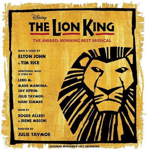 The Lion King Original Broadway Cast, yellow and black splatter vinyl