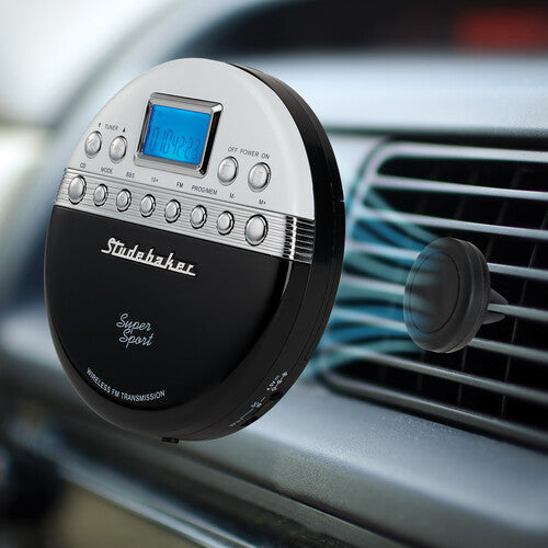 SB3705BW Personal CD Player FM Radio Anti-skip and FM Transmitter (Black/White)