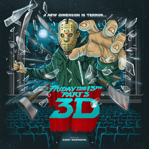 Friday The 13Th Part III (1982 Original Score) [LP] (Metallic Red & Blue Swirl Colored Vinyl 3-D Lenticular Mounted Album Cover)