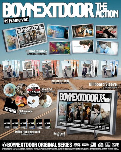 Boynextdoor 5th Ep (The Action) (Frame Version) [CD] (Box Stand Photocard CD Envelope Specific To Each Member Mini 3" CD Accordion Book)