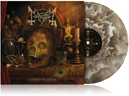Mayhem — Liturgy of Death [Black Ice Ghost LP]; artwork and packaging