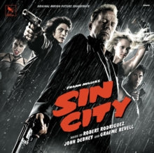 Graeme Revell, John Debney & Robert Rodriguez – Sin City [Blood Red LP] – album cover and packaging
