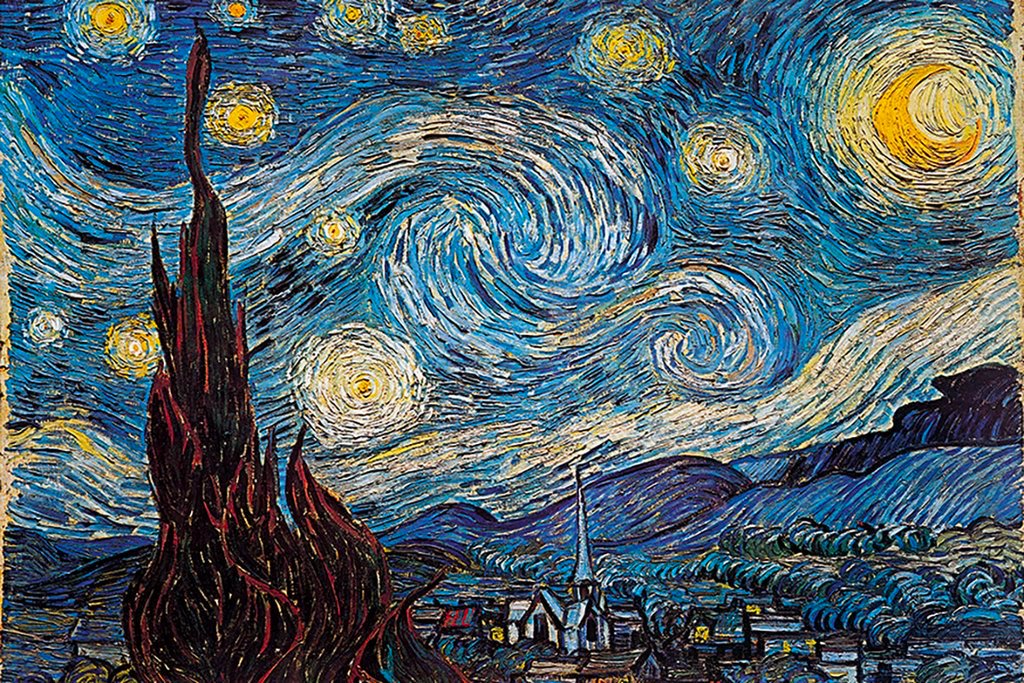 Vincent van Gogh The Starry Night landscape fine art poster, 36 x 24 inches